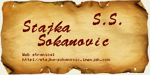 Stajka Sokanović vizit kartica